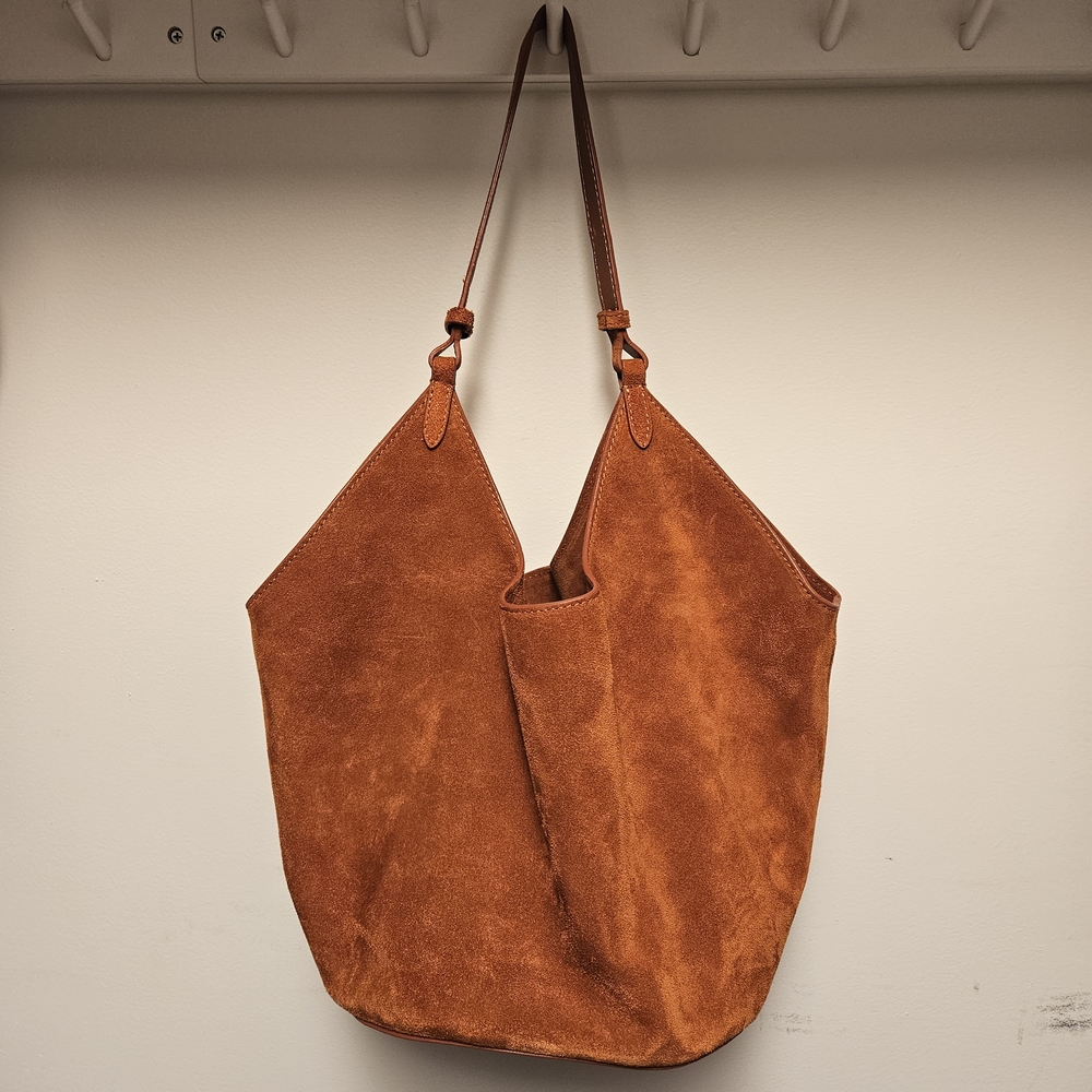 T.J.Maxx Brown Suede Shoulder Bag